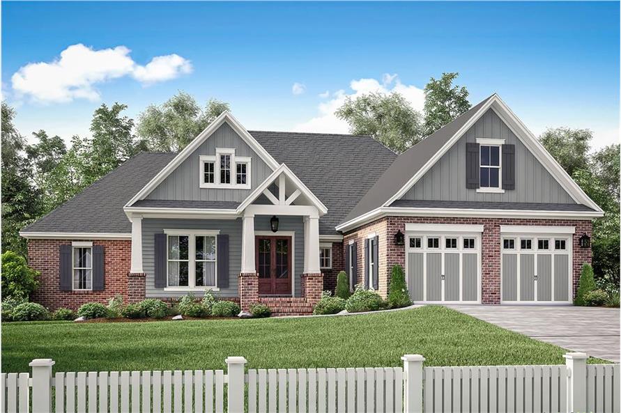 Front View of this 4-Bedroom, 2329 Sq Ft Plan - 142-1173