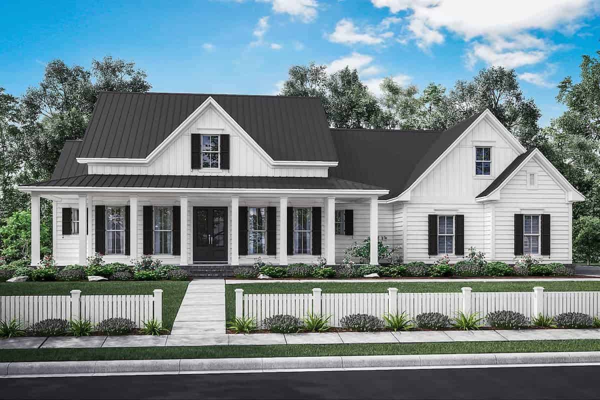 Front View of this 3-Bedroom, 2282 Sq Ft Plan - 142-1180
