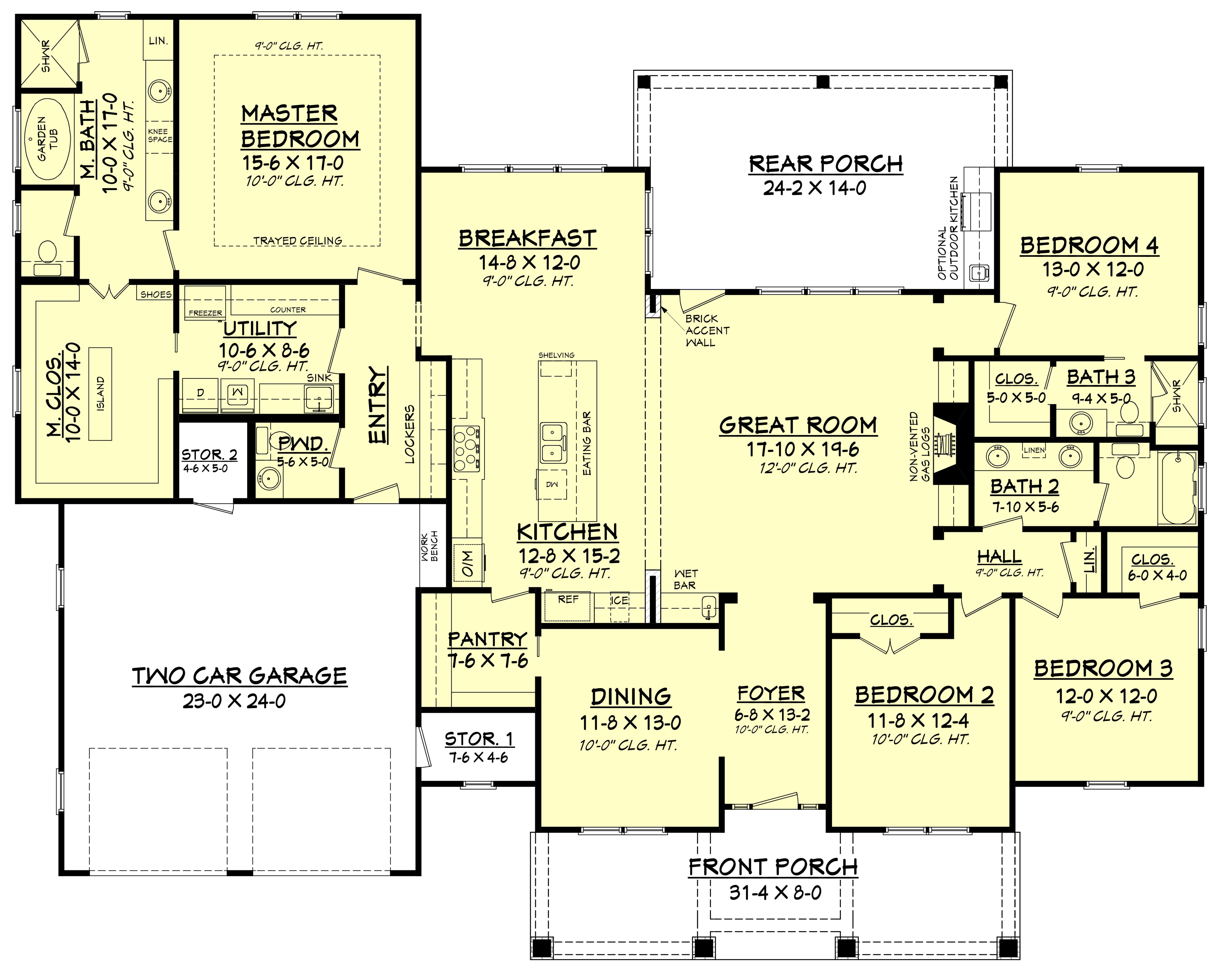 4 Bedrm 2759 Sq Ft Country House Plan 142 1181 4 Bedrm 2759 Sq Ft Country House Plan 142 1181