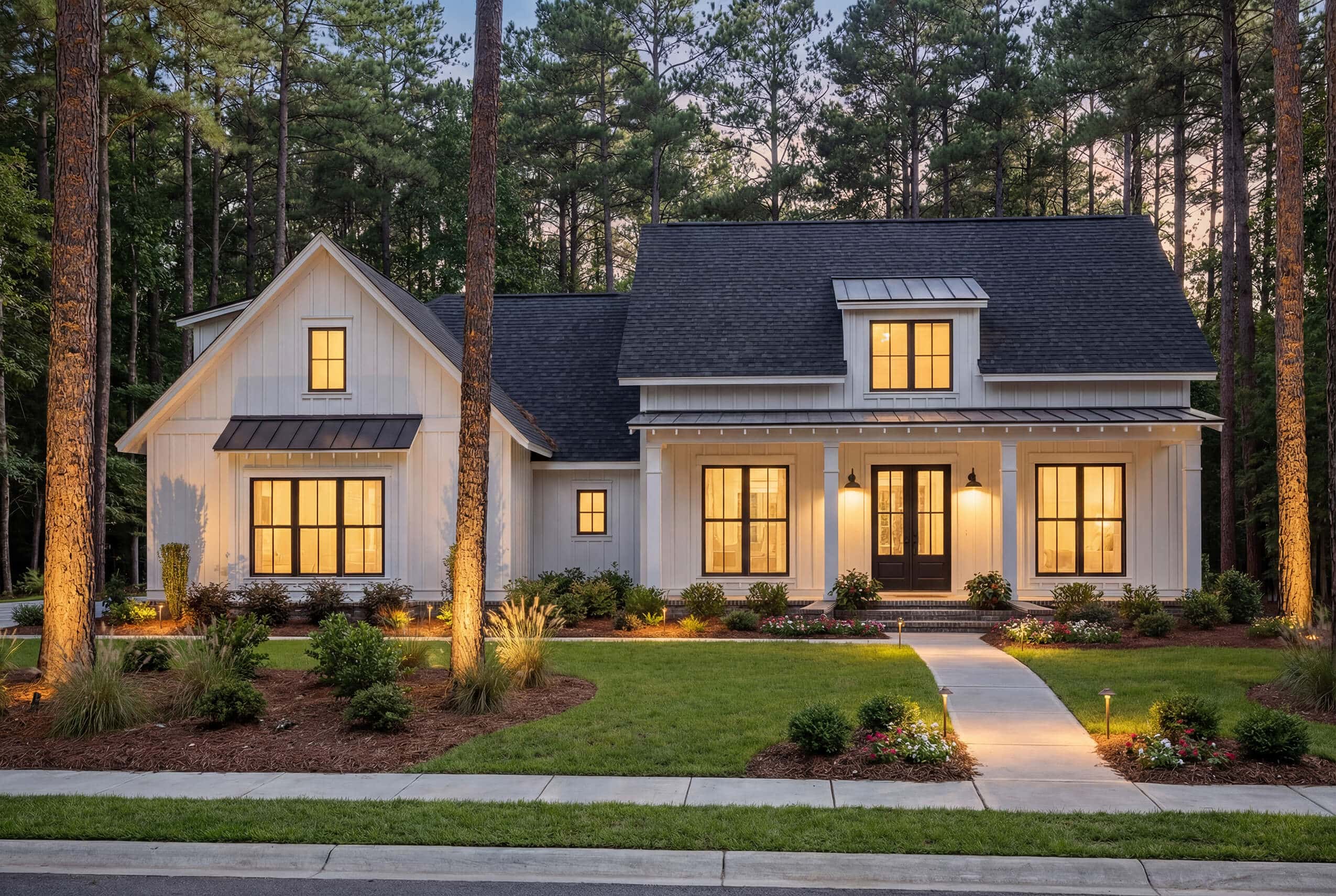 Home at Night of this 3-Bedroom,2077 Sq Ft Plan -142-1184