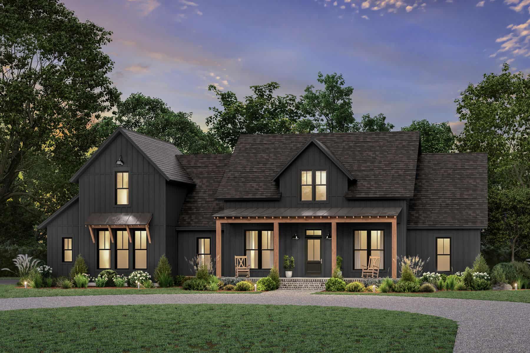 Home at Night of this 4-Bedroom,2742 Sq Ft Plan -142-1185