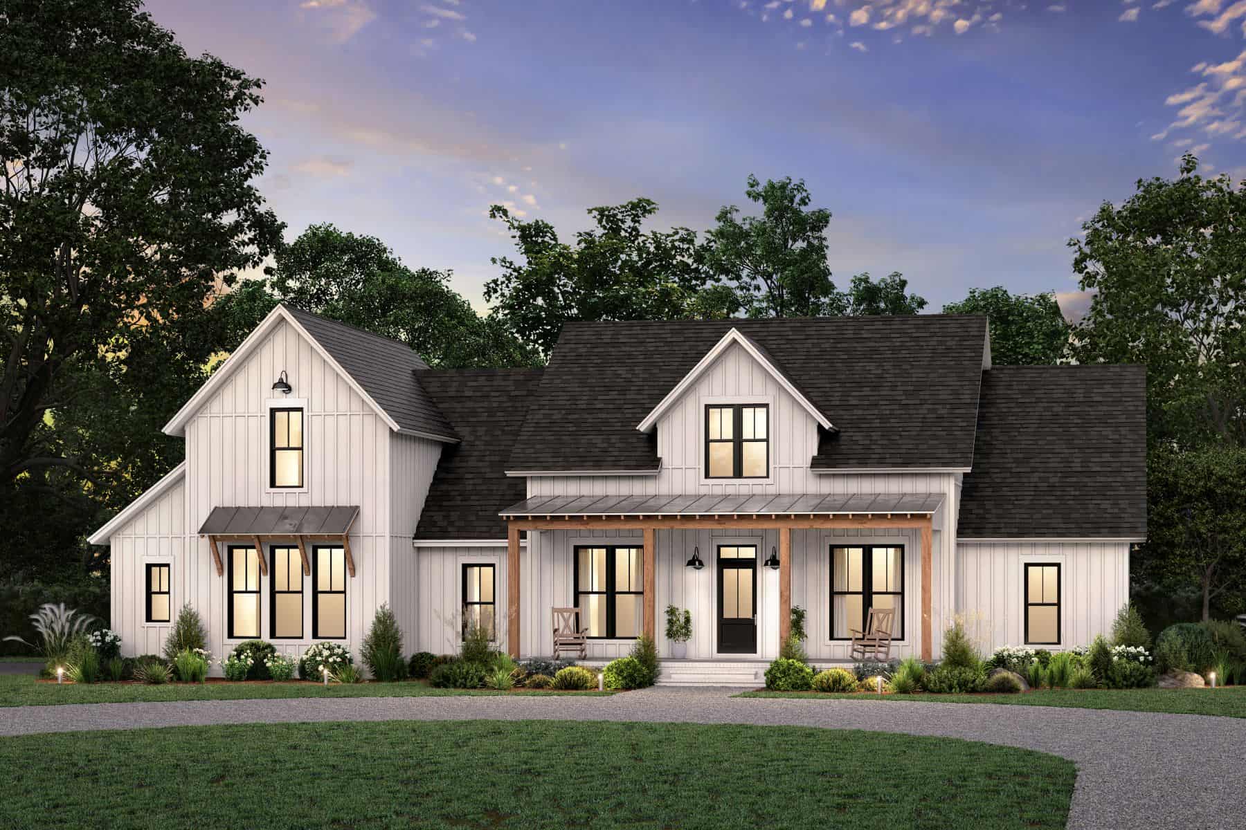 Home at Night of this 4-Bedroom,2742 Sq Ft Plan -142-1185