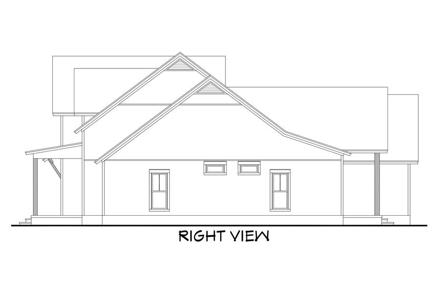 Home Plan Right Elevation of this 4-Bedroom,2742 Sq Ft Plan -142-1185