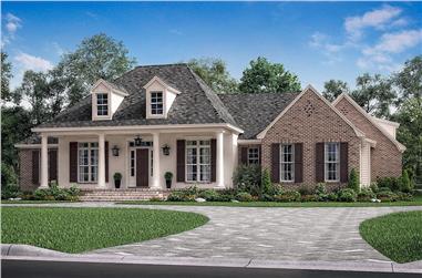 3-Bedroom, 2566 Sq Ft French Home Plan - 142-1190 - Main Exterior