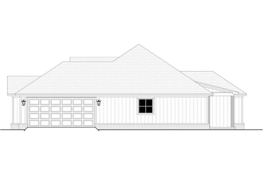 Home Plan Right Elevation of this 4-Bedroom,1850 Sq Ft Plan -142-1222