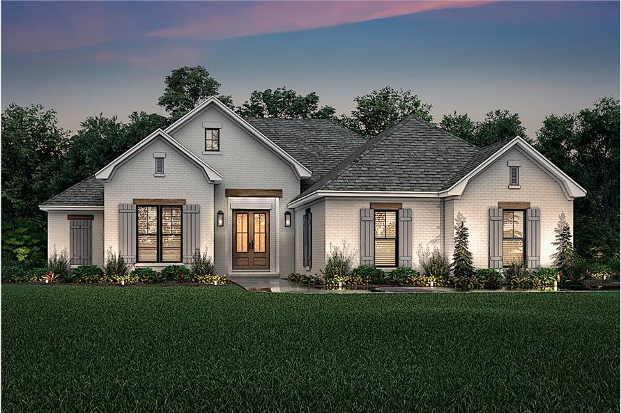 Home at Night of this 3-Bedroom, 1817 Sq Ft Plan - 142-1227