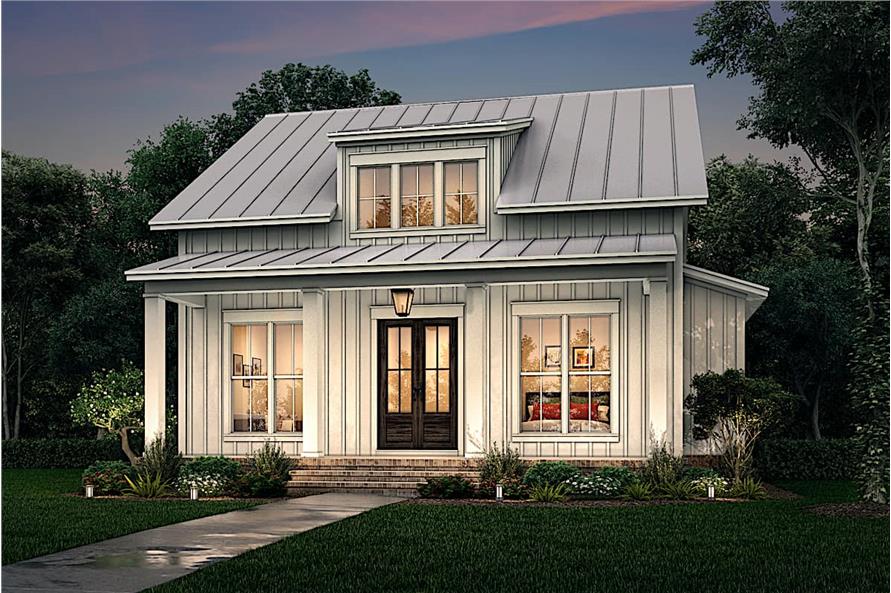 Home at Night of this 2-Bedroom, 1257 Sq Ft Plan - 142-1236