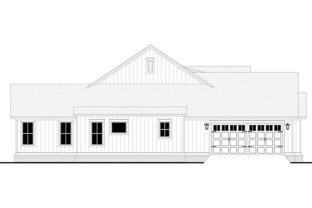 Home Plan Left Elevation of this 4-Bedroom,2847 Sq Ft Plan -142-1239