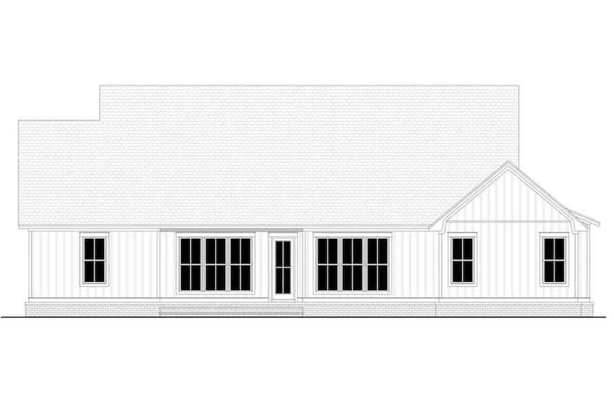 Home Plan Rear Elevation of this 4-Bedroom,2847 Sq Ft Plan -142-1239