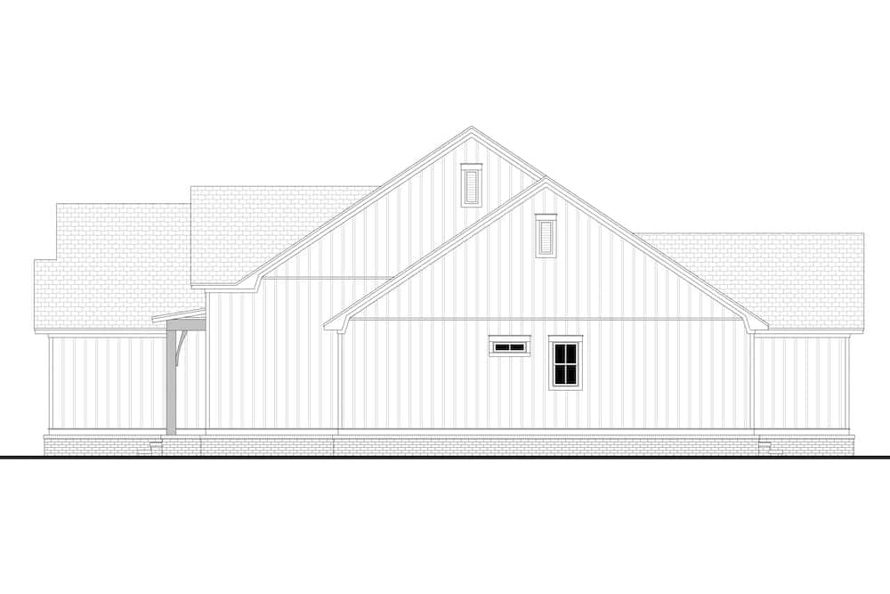 Home Plan Right Elevation of this 4-Bedroom,2847 Sq Ft Plan -142-1239