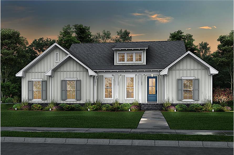 Home at Night of this 3-Bedroom, 1697 Sq Ft Plan - 142-1240