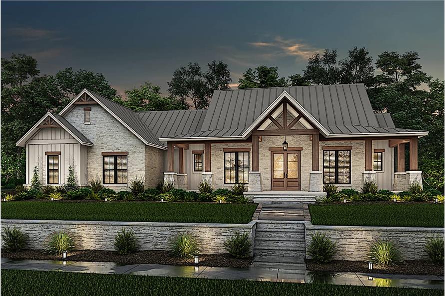 Home at Night of this 3-Bedroom,2454 Sq Ft Plan -142-1242