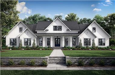 4-Bedroom, 3086 Sq Ft Farmhouse House - Plan #142-1244 - Front Exterior