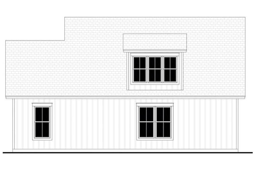 Home Plan Rear Elevation of this 0-Bedroom,512 Sq Ft Plan -142-1248