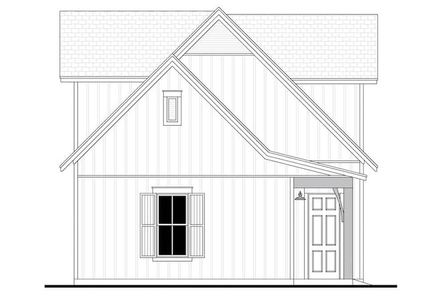 Home Plan Left Elevation of this 1-Bedroom,522 Sq Ft Plan -142-1249