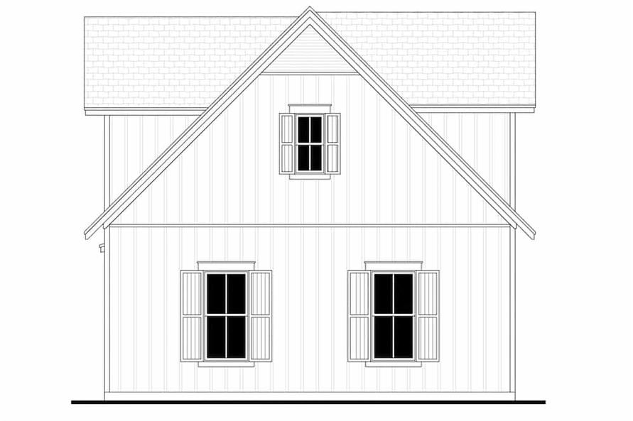 Home Plan Right Elevation of this 1-Bedroom,522 Sq Ft Plan -142-1249