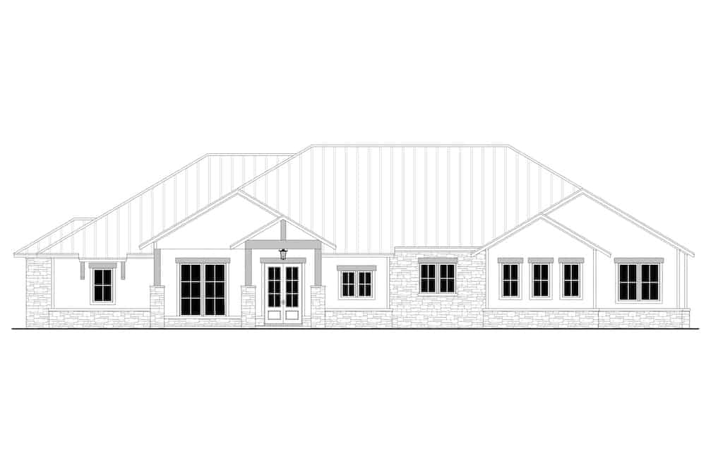 Home Plan Front Elevation of this 3-Bedroom,2974 Sq Ft Plan -142-1253