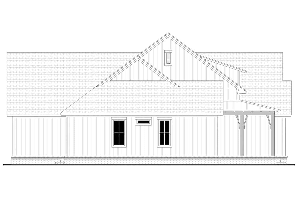 Home Plan Left Elevation of this 3-Bedroom,2431 Sq Ft Plan -142-1254