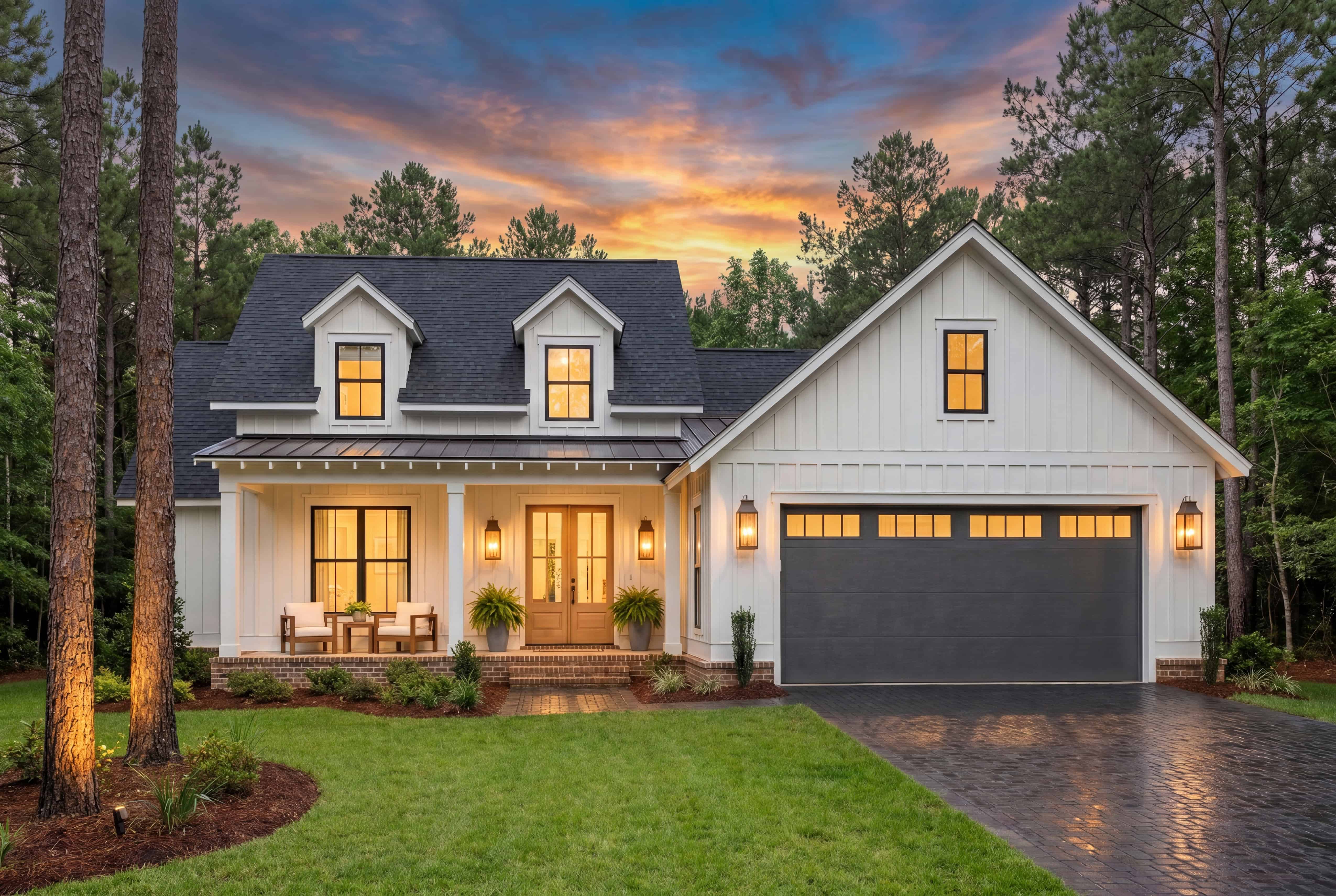 Home at Night of this 3-Bedroom,1756 Sq Ft Plan -142-1258