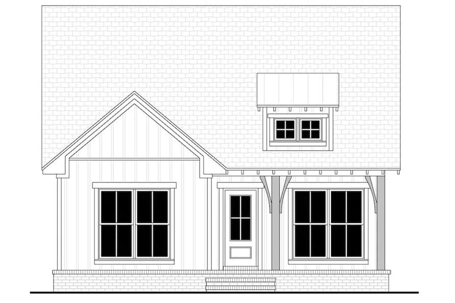 Home Plan Front Elevation of this 2-Bedroom,1252 Sq Ft Plan -142-1263