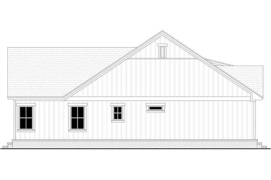 Home Plan Left Elevation of this 2-Bedroom,1252 Sq Ft Plan -142-1263