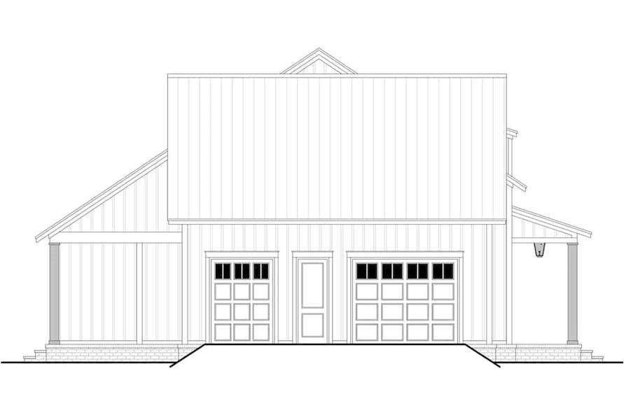 Home Plan Left Elevation of this 2-Bedroom,1448 Sq Ft Plan -142-1265