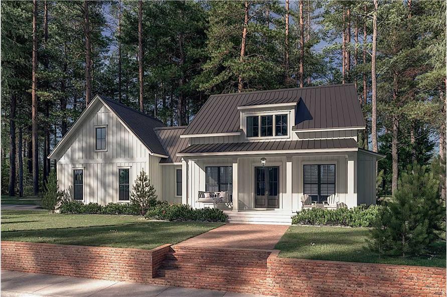 2-Bedroom, 1448 Sq Ft Small House - Plan #142-1265 - Front Exterior