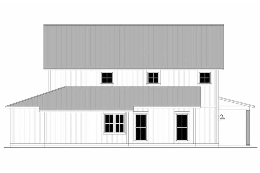 Home Plan Left Elevation of this 4-Bedroom,2392 Sq Ft Plan -142-1269
