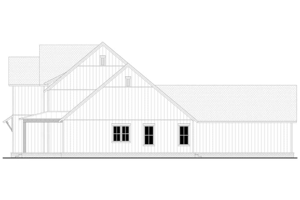 Home Plan Right Elevation of this 4-Bedroom,3216 Sq Ft Plan -142-1270