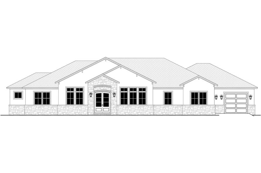142-1275: Home Plan Front Elevation