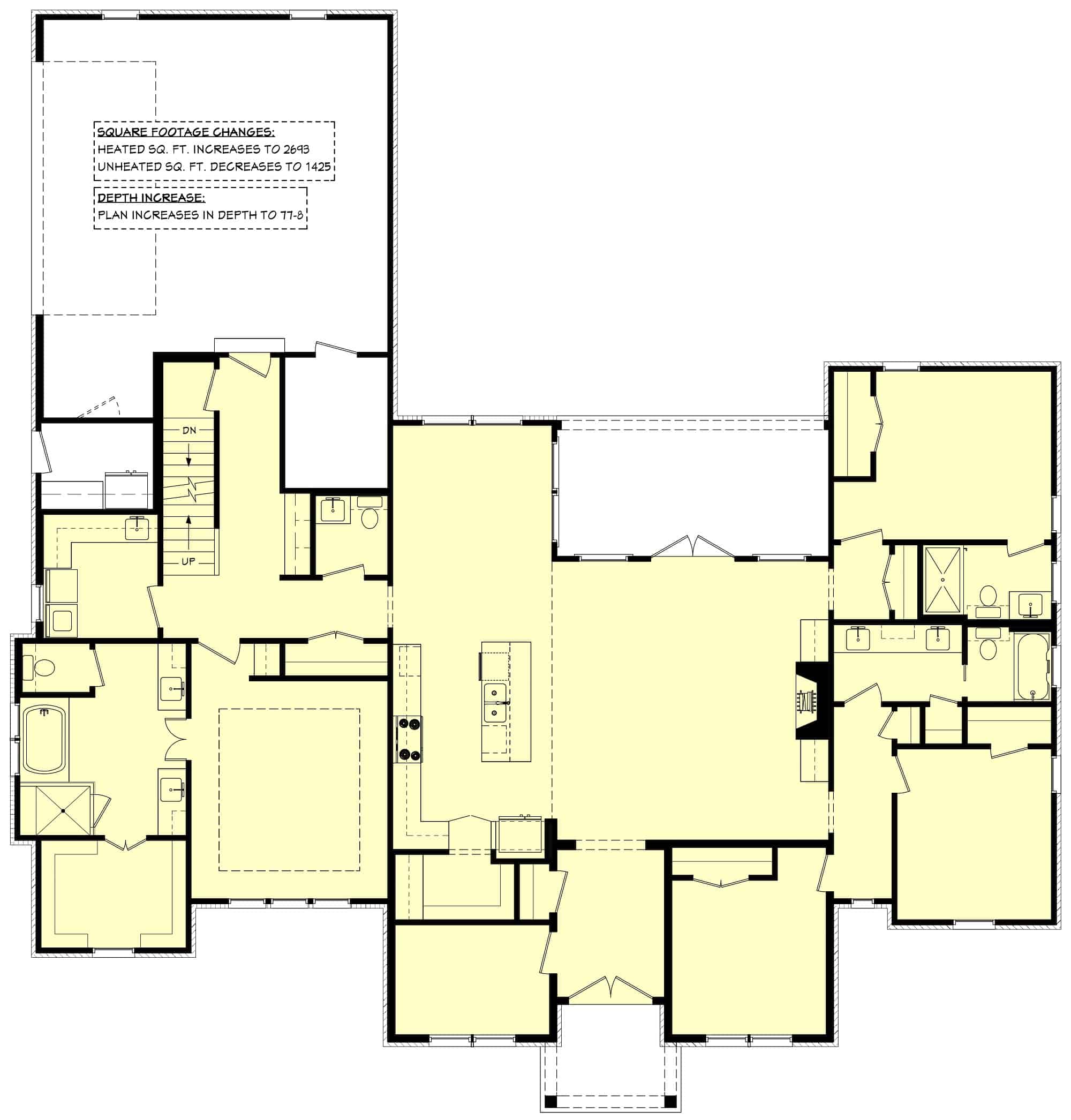 Main Level of Ranch Plan #142-1276