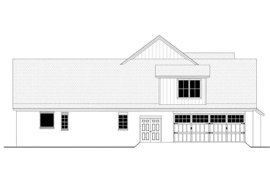 Home Plan Left Elevation of this 5-Bedroom,2985 Sq Ft Plan -142-1278