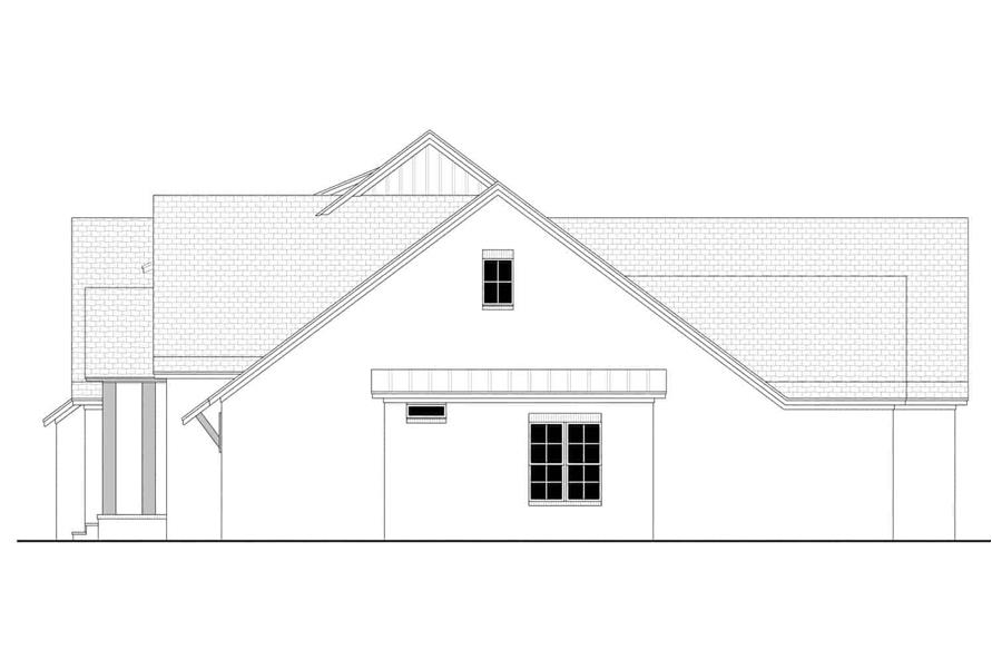 142-1278: Home Plan Right Elevation