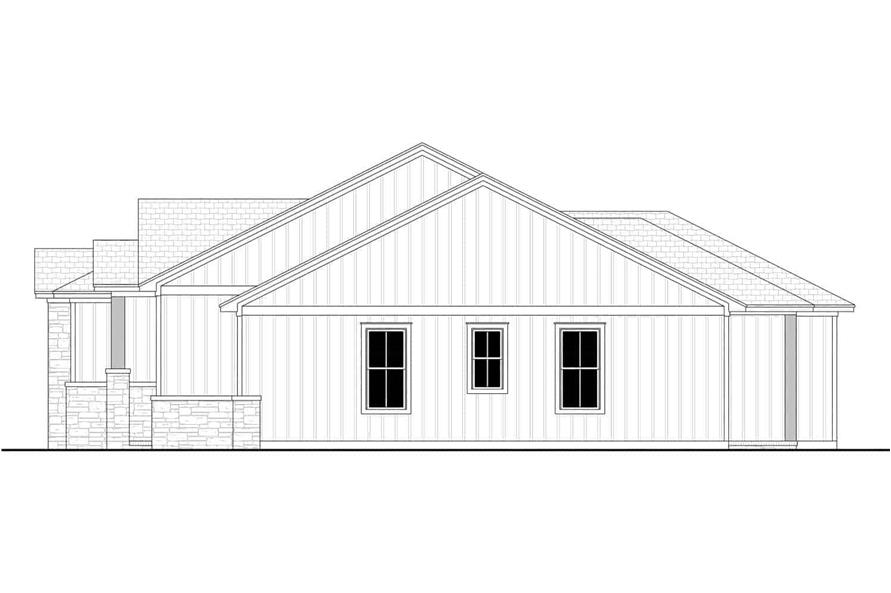Home Plan Right Elevation of this 3-Bedroom,2574 Sq Ft Plan -142-1405