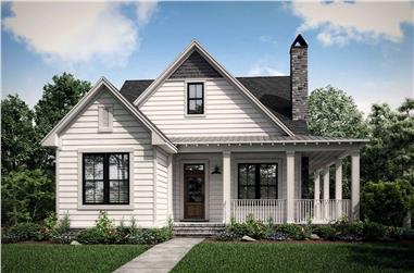 4-Bedroom, 2200 Sq Ft Modern Farmhouse House Plan - 142-1407 - Front Exterior
