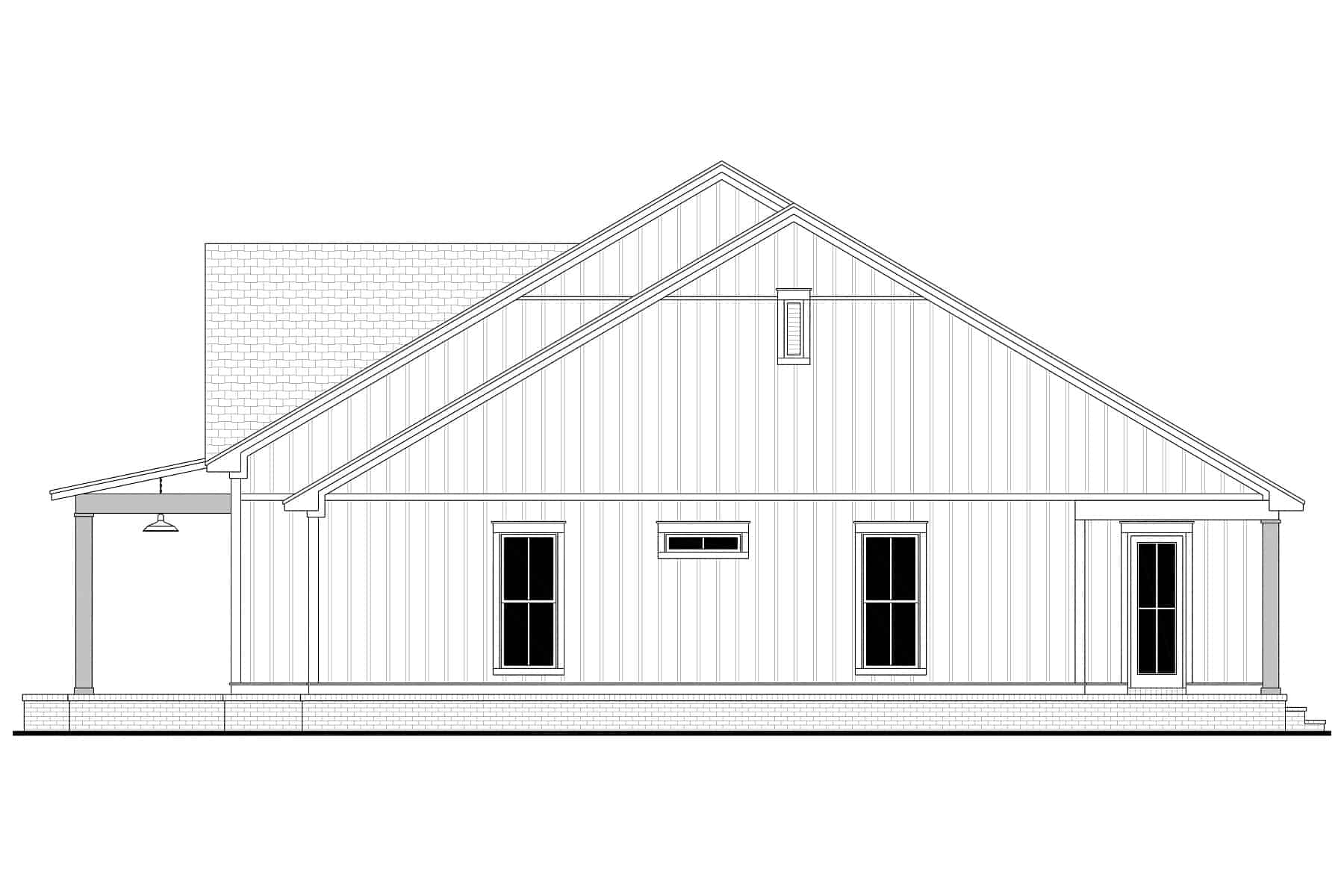 Home Plan Right Elevation of this 3-Bedroom,2455 Sq Ft Plan -142-1409