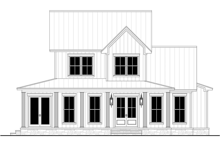 142-1410: Home Plan Front Elevation