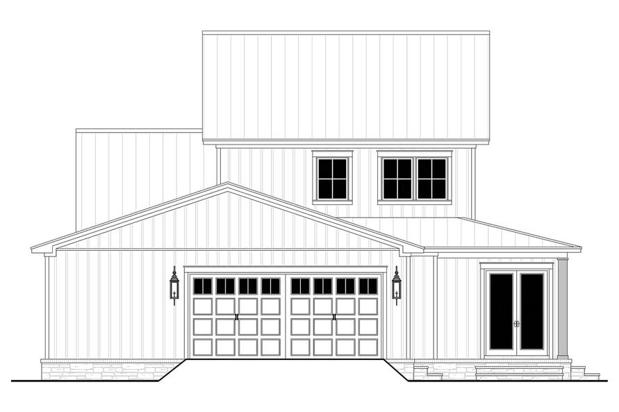 Home Plan Rear Elevation of this 4-Bedroom,2628 Sq Ft Plan -142-1410