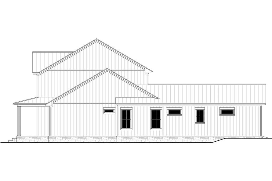142-1410: Home Plan Right Elevation