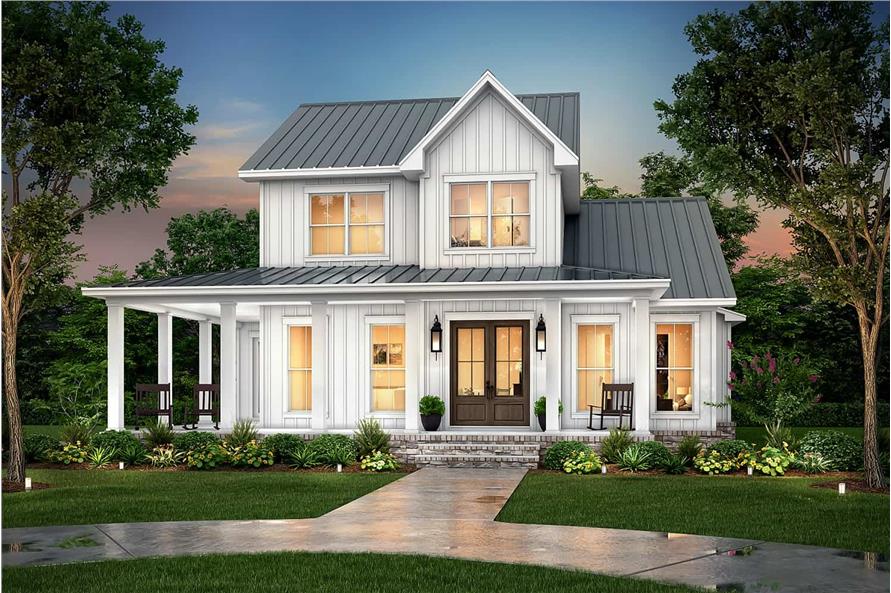 Home at Night of this 4-Bedroom,2628 Sq Ft Plan -142-1410