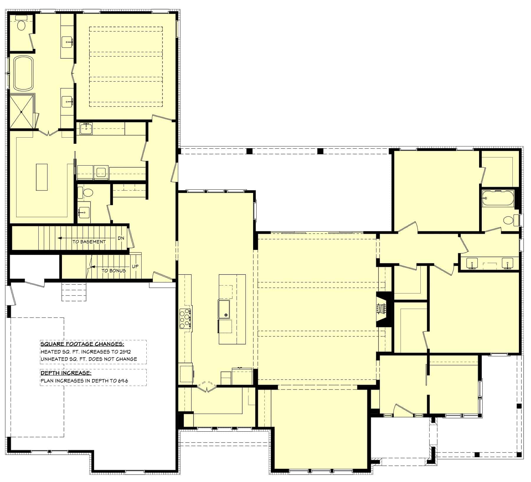 Contemporary Home Plan - 3 Bedrms, 2.5 Baths - 2781 Sq Ft - #142-1411