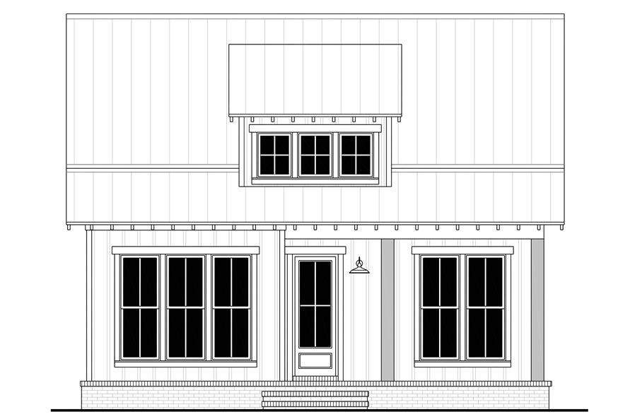 Home Plan Front Elevation of this 2-Bedroom,1064 Sq Ft Plan -142-1417