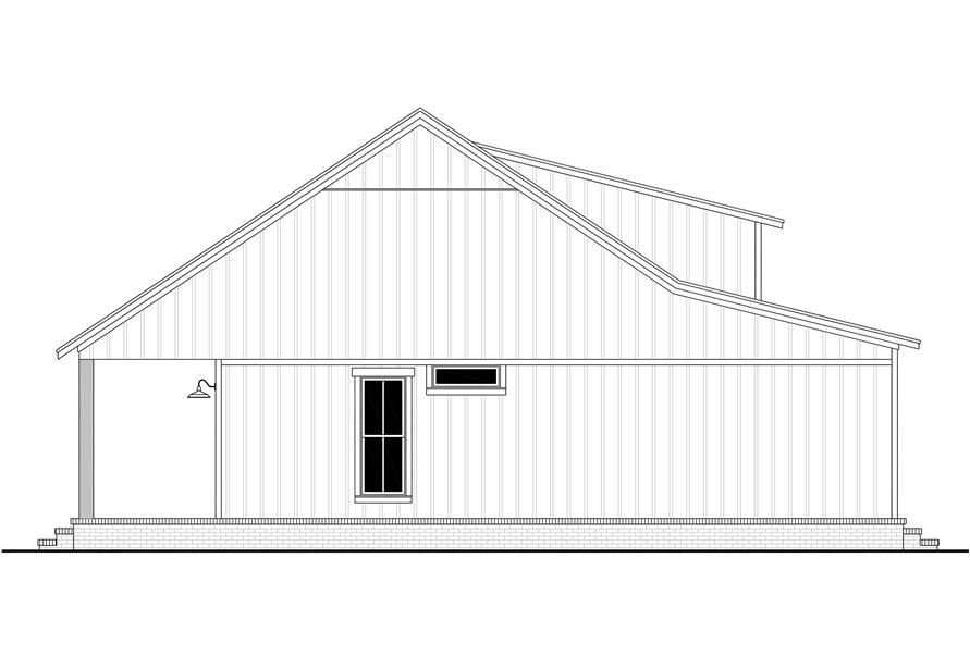 Home Plan Left Elevation of this 2-Bedroom,1064 Sq Ft Plan -142-1417