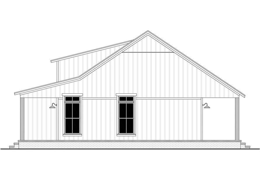 Home Plan Right Elevation of this 2-Bedroom,1064 Sq Ft Plan -142-1417
