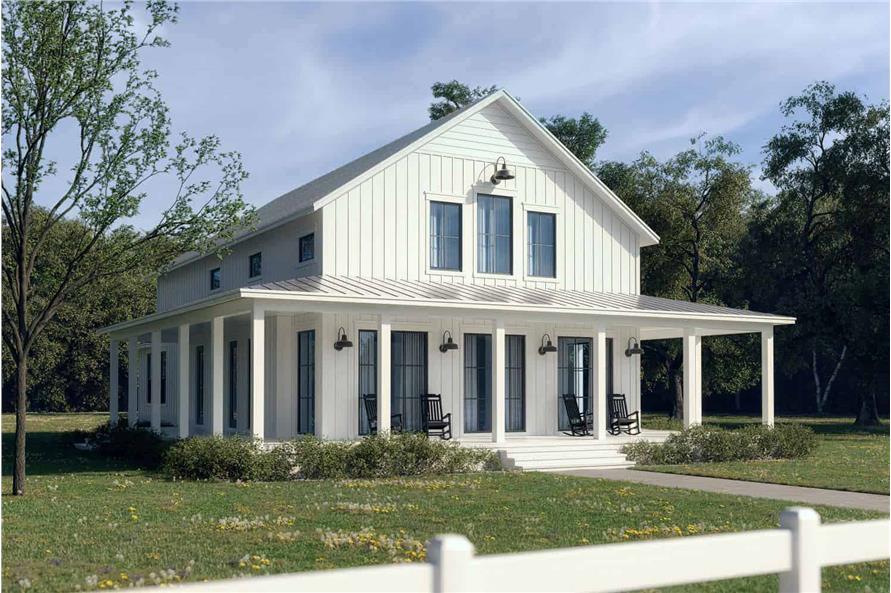 Front View of this 4-Bedroom, 2073 Sq Ft Plan - 142-1426