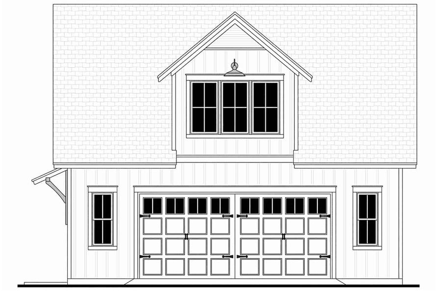 Home Plan Front Elevation of this 1-Bedroom,525 Sq Ft Plan -142-1427