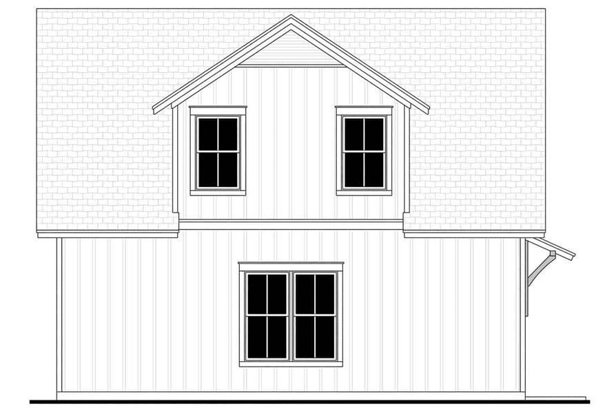 Home Plan Rear Elevation of this 1-Bedroom,525 Sq Ft Plan -142-1427