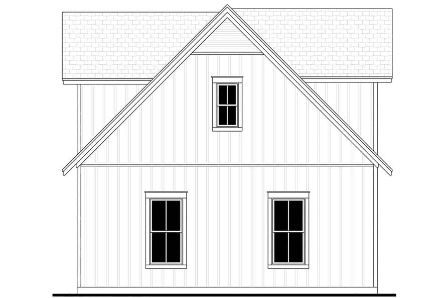 Home Plan Right Elevation of this 1-Bedroom,525 Sq Ft Plan -142-1427