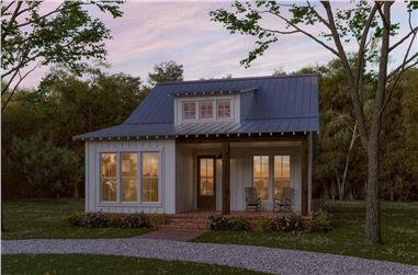 3-Bedroom, 1299 Sq Ft Country Home Plan - 142-1430 - Main Exterior