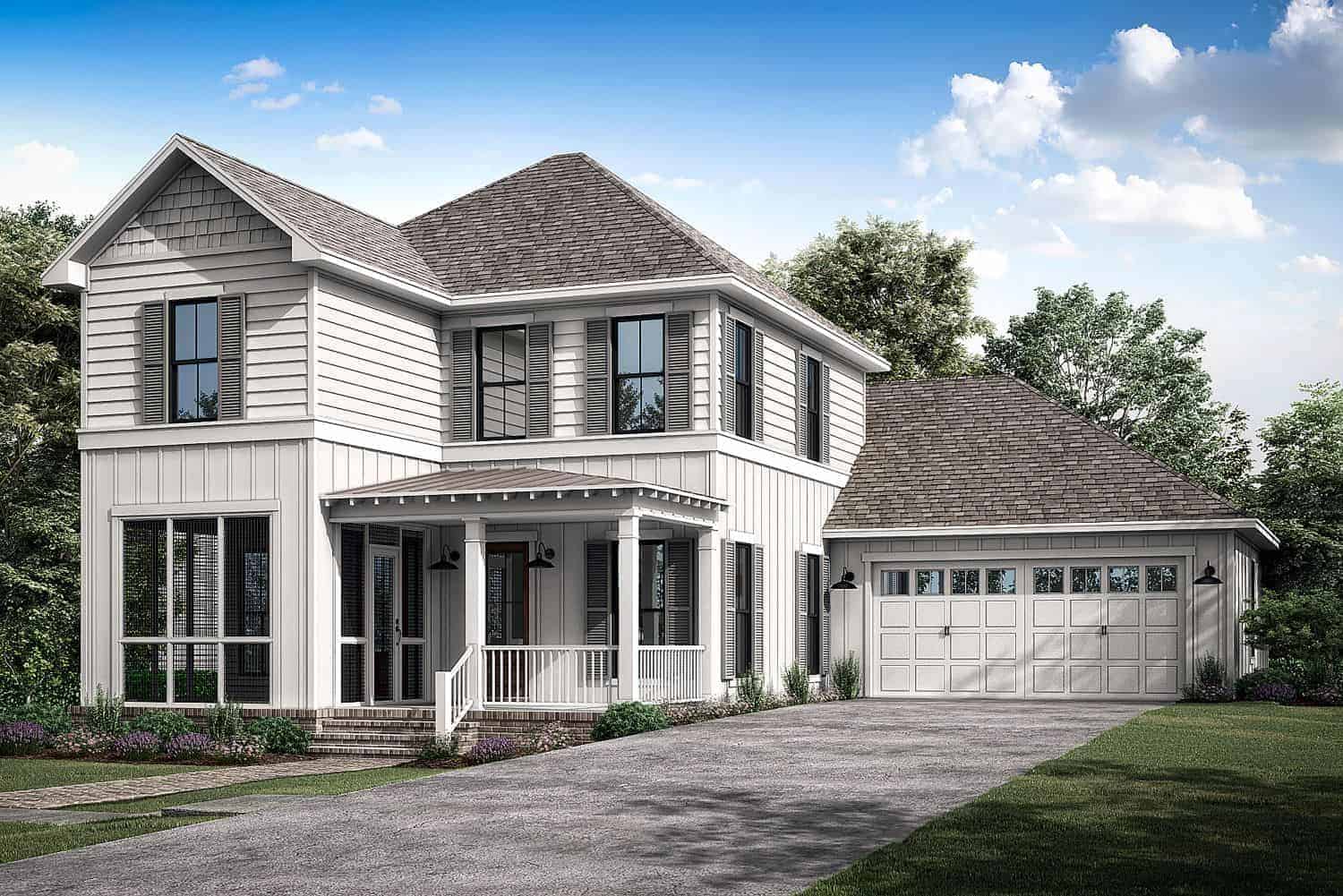 Front View of this 3-Bedroom, 2388 Sq Ft Plan - 142-1431